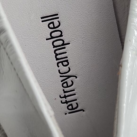 JEFFREY CAMPBELL BALLERINA FLAT IN WHITE CRINKLE PATTEN LADIES 8.5 NWOB GORGEOUS - Picture 3 of 16